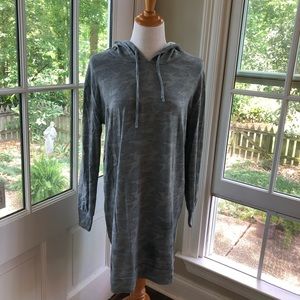 Chaser gray camouflage sweatshirt hoodie dress